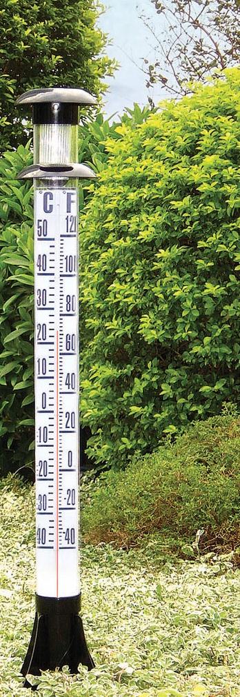 K5162 "Solar" Garden Light and Thermometer (H:102 CM)
